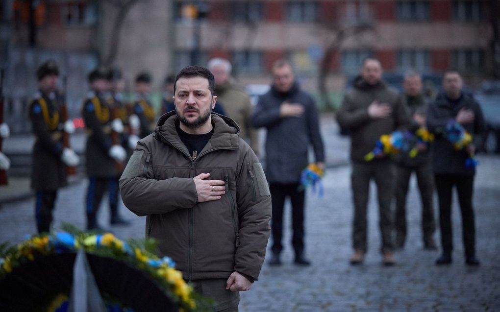 De Oekraïense president Volodimir Zelenski. beeld AFP