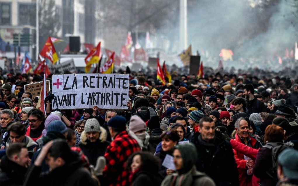 Betogin in Lyon. beeld AFP, Olivier Chassignole