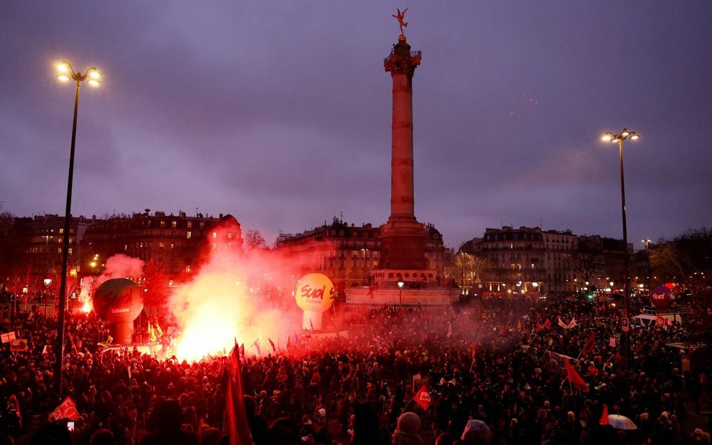 Parijs, Place de la Bastille. beeld AFP, Thomas SAMSON