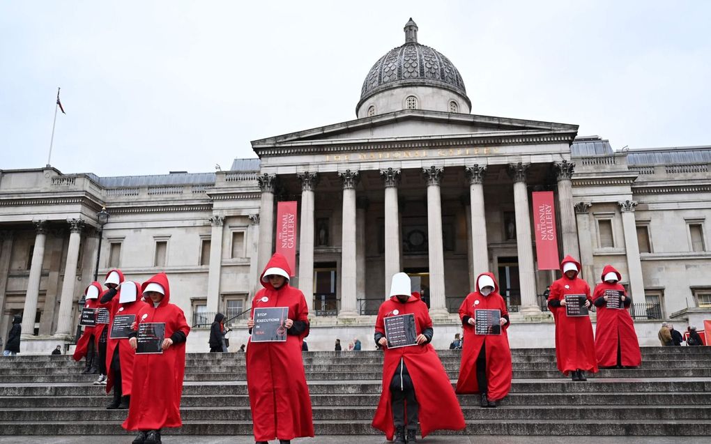 Pro-Iraans protest in Londen. beeld AFP, Justin Tallis