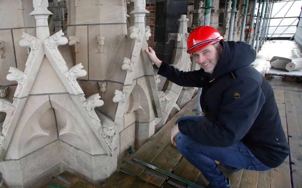 Projectleider Ralph Backer verwacht dat de restauratie van de Domtoren snel kan zijn voltooid. beeld VidiPhoto