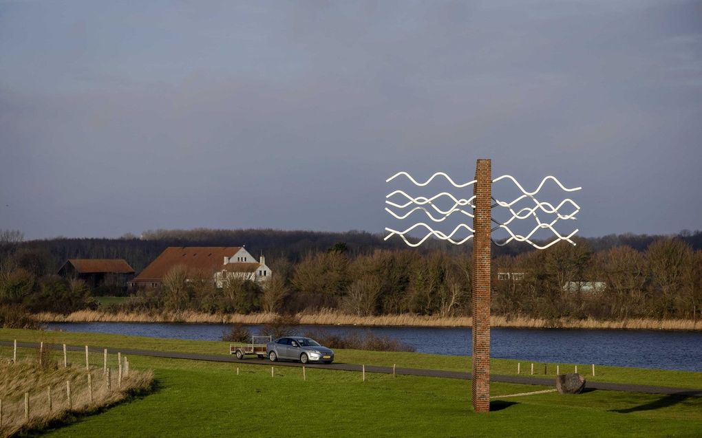 Het National Monument Watersnood 1953 van Gust Romijn. beeld ANP. Robin van Lonkhuijsen