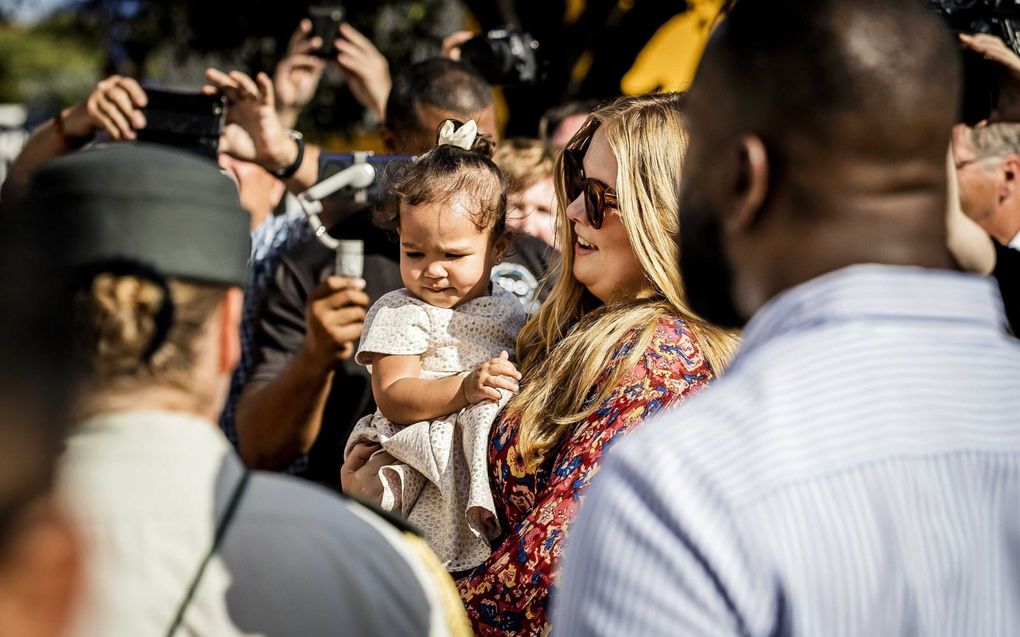 Prinses Amalia met peuter Amalia. beeld ANP, Remko de Waal