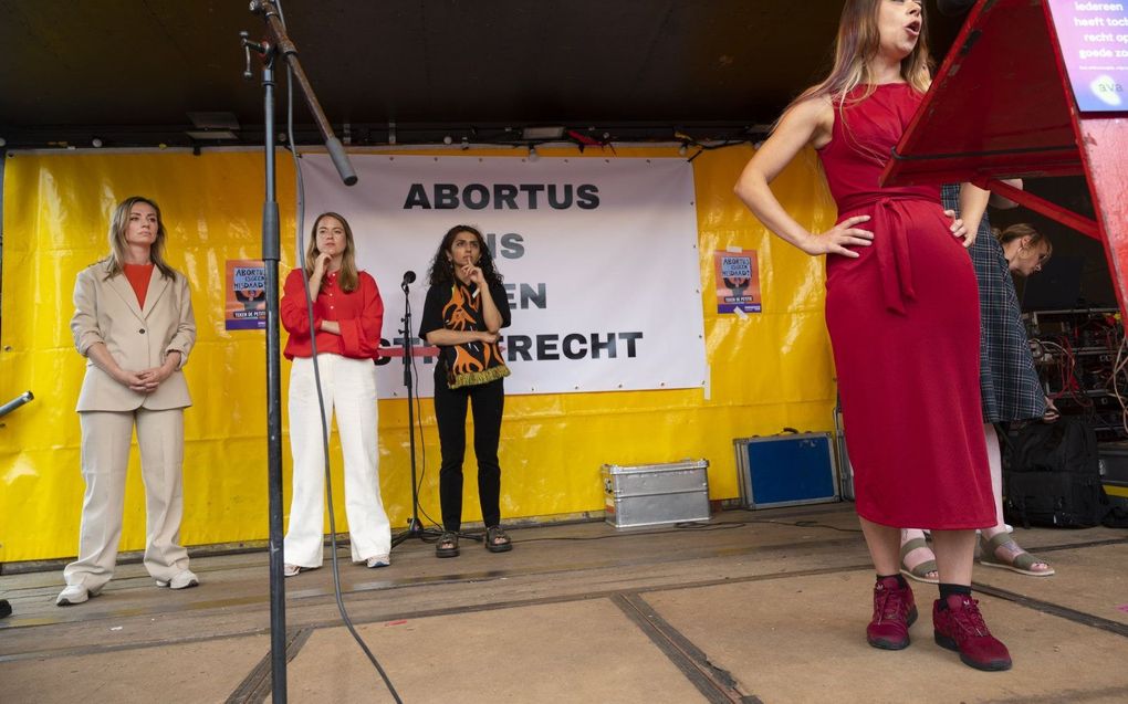 Lisa Westerveld, Tweede Kamerlid GroenLinks, spreekt zich uit voor het abortusrecht in het Nederlandse recht. beeld ANP, EVERT ELZINGA