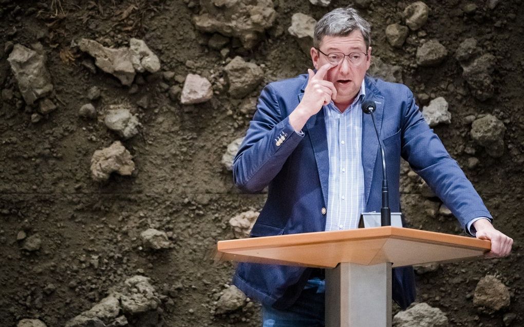 René Peeters (CDA), tijdens het wekelijkse vragenuur in de Tweede Kamer. beeld ANP, BART MAAT