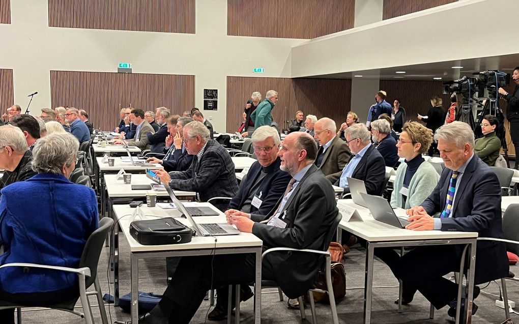 De generale synode van de Protestantse Kerk in Nederland in Lunteren bijeen. beeld RD