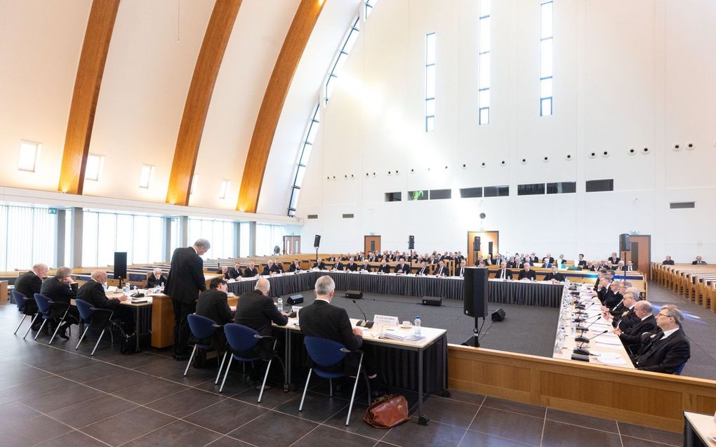 De synode van de Gereformeerde Gemeenten was woensdag in Gouda bijeen voor de laatste zittingsdag. beeld RD, Anton Dommerholt