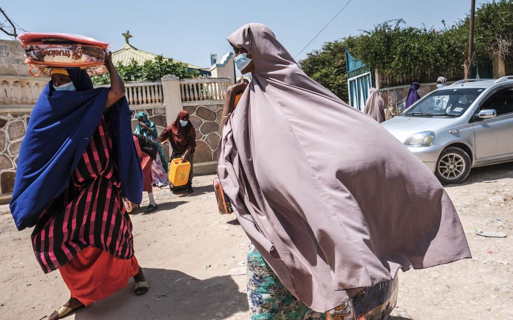 Straatbeeld Somaliland, beeld AFP, Eduardo Soteras