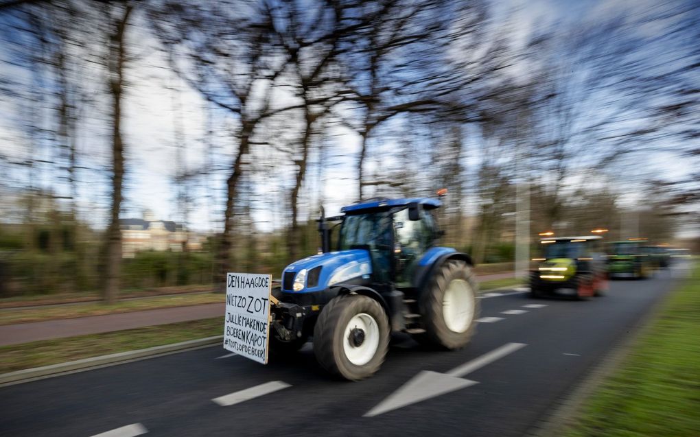 Boeren met hun tractoren in Den Haag, in 2020. beeld ANP, ROBIN VAN LONKHUIJSEN