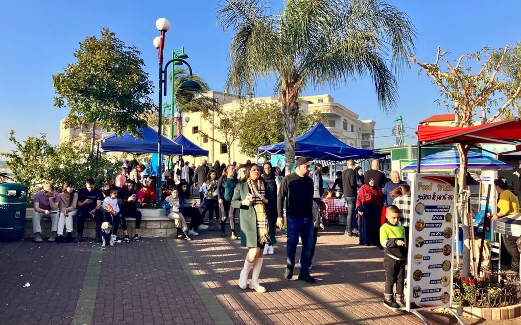 Straatbeeld in het Israëlisch-Libanese grensdorp Ghajar. beeld Jeannette Gabay-Schoonderwoerd