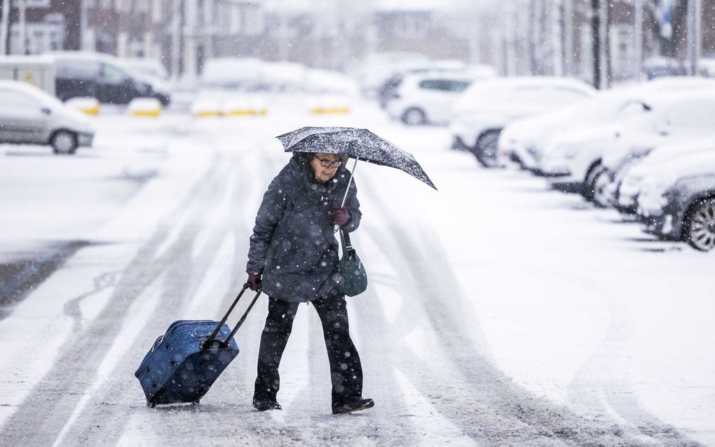 Sneeuw in maart. beeld ANP