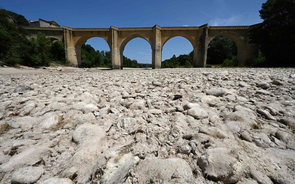 Droogte in Zuid-Frankrijk, juni 2022. beeld AFP, Pascal Guyot