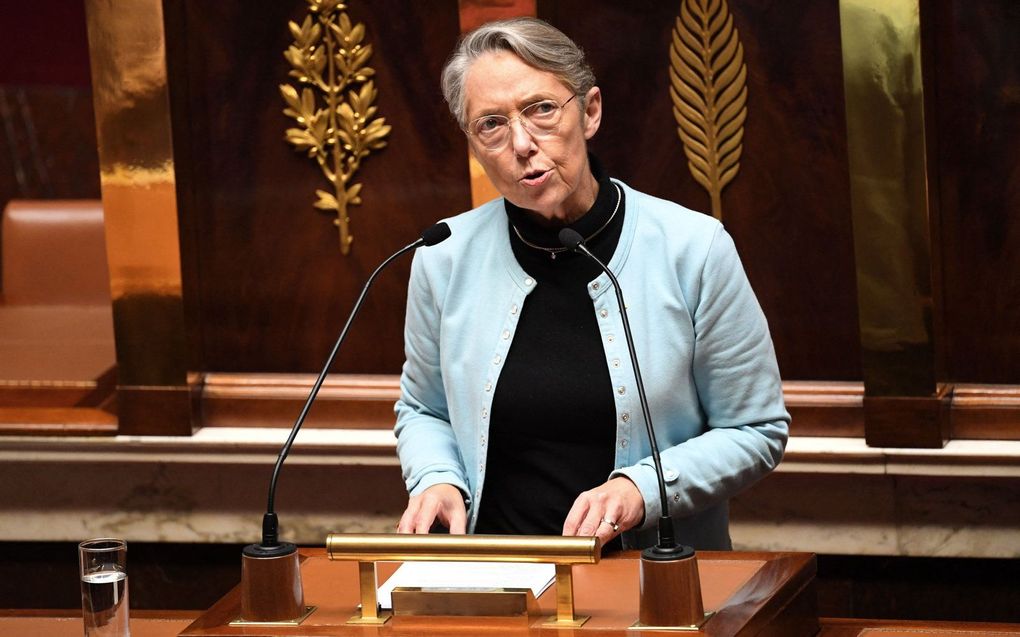 De Franse premier Élisabeth Borne. beeld AFP, Bertrand Guay