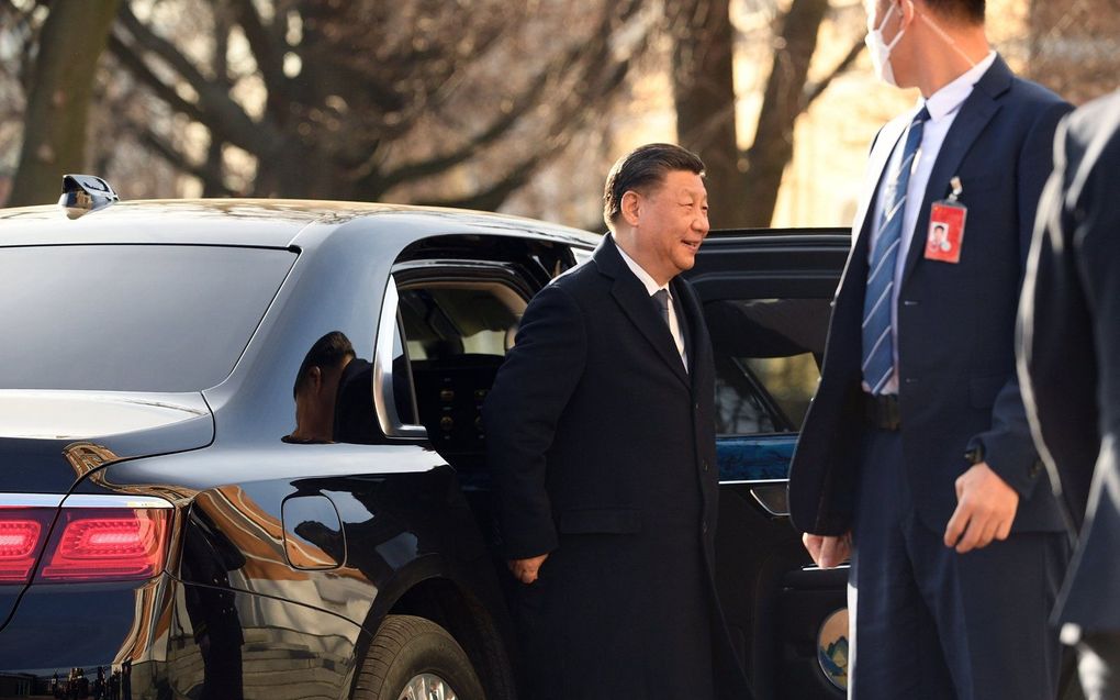 De Chinese president Xi Jinping in Moskou. beeld EPA, Alexey Mayshev