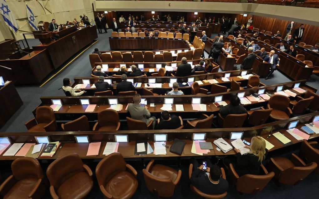 Zitting van het Israëlische parlement, de Knesset. beeld AFP, GIL COHEN-MAGEN