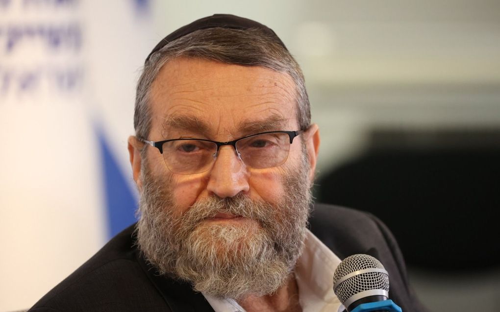 Moshe Gafni, Knessetlid namens de partij United Torah Judaism. beeld EPA, Abir Sultan