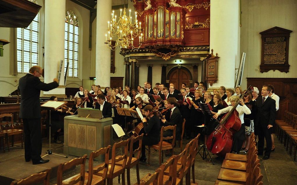 Een oude foto van Preludium tijdens een uitvoering in de Petruskerk in Woerden. beeld via Facebook