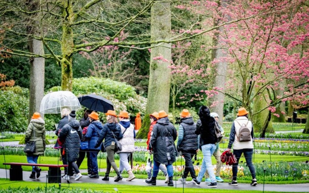 Bezoekers van de Keukenhof in Lisse. beeld ANP, Robin Utrecht