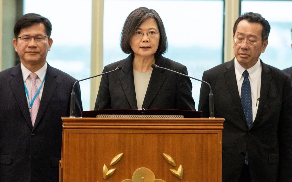 De Taiwanese president Tsai Ing-wen. beeld EPA, Ritchie B. Tongo