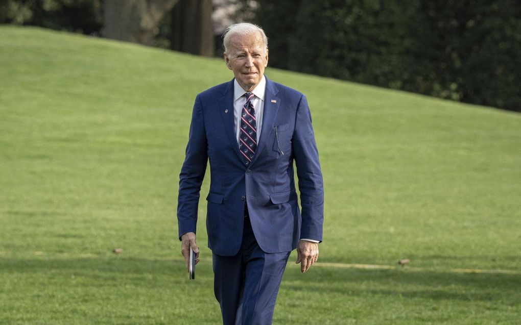 De Amerikaanse president Joe Biden. beeld EPA, Ken Cedeno