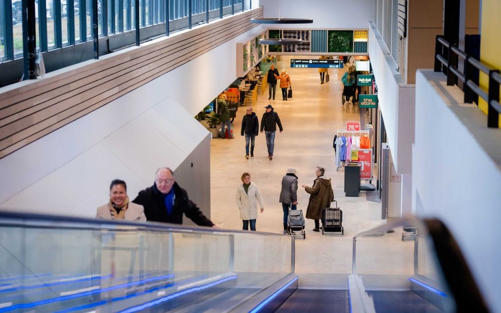 Winkelend publiek in shopcentrum Sterrenburg in Dordrecht. Niet minder dan 80 procent van de winkeliers kreeg in het afgelopen jaar te maken met diefstal. beeld ANP, Marco de Swart