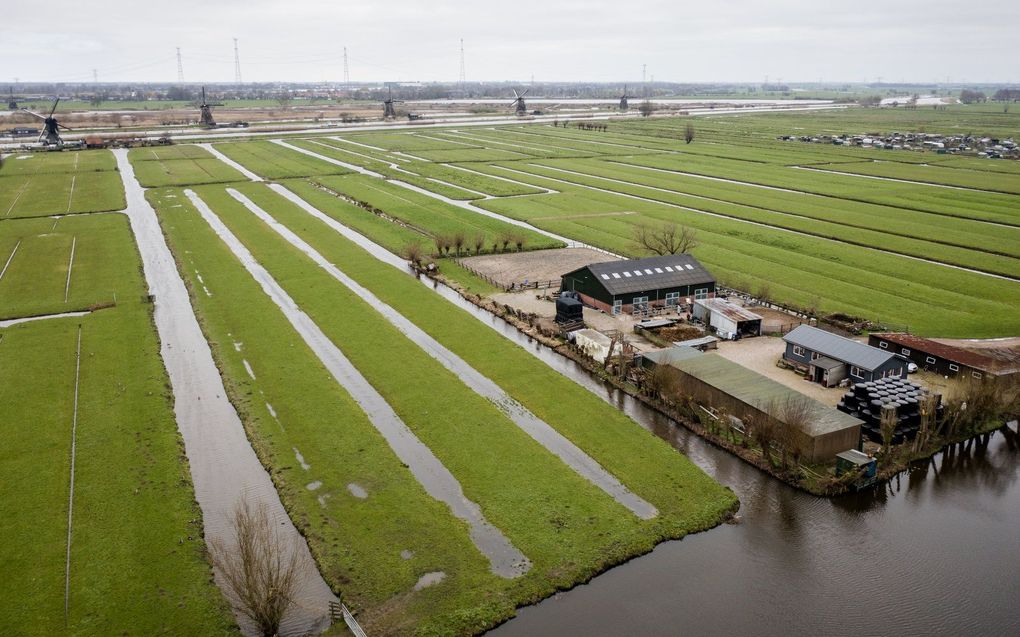 Dronefoto van zorgboerderij Tro Tardi waar op 6 mei 2022 een dodelijke schietpartij plaatsvond. beeld ANP, SEM VAN DER WAL