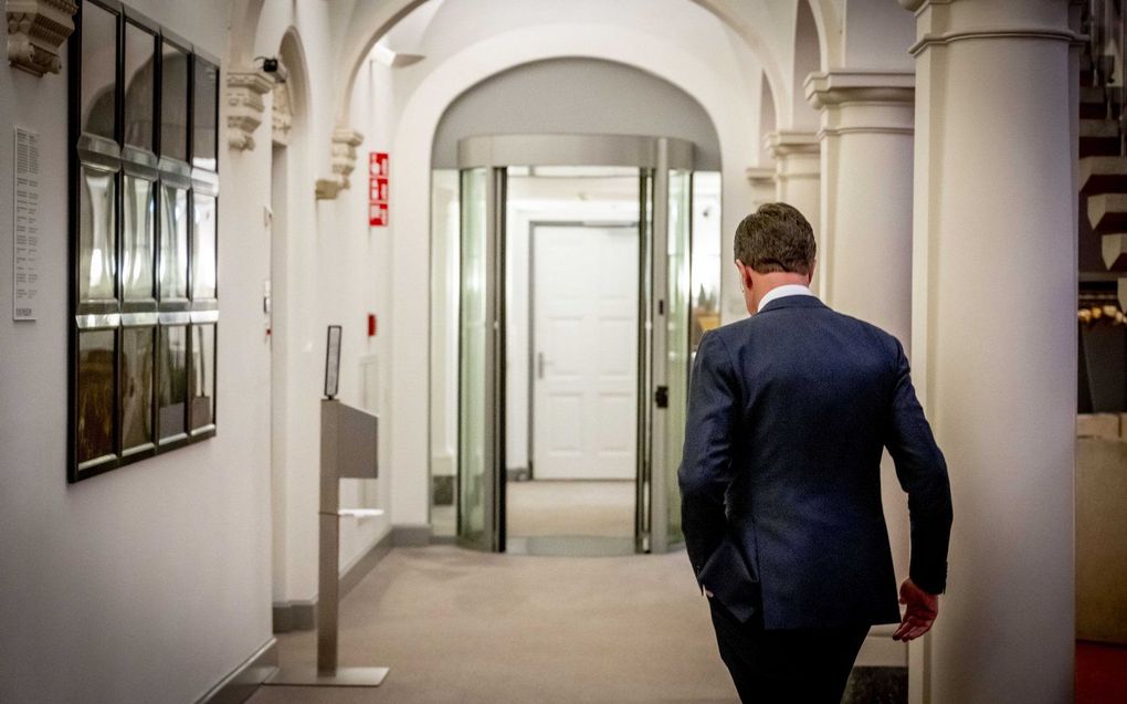 Premier Rutte op het ministerie van Algemene Zaken. beeld ANP ROBIN UTRECHT