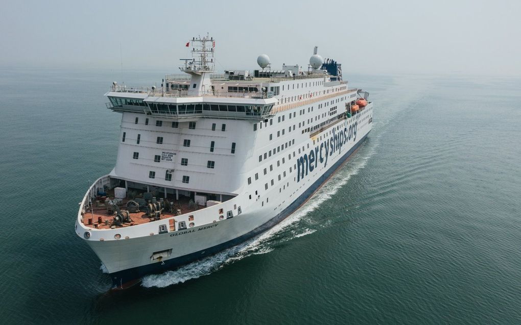 De Global Mercy van internationale medische hulporganisatie Mercy Ships. beeld Mercy Ships