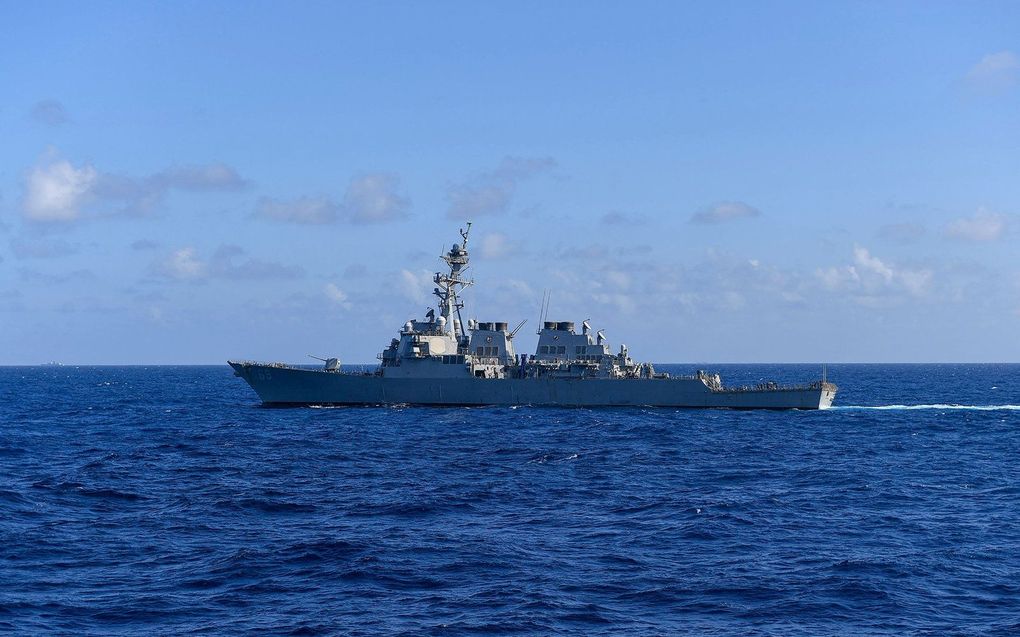 Torpedobootjager de USS Milius. beeld AFP/US NAVY