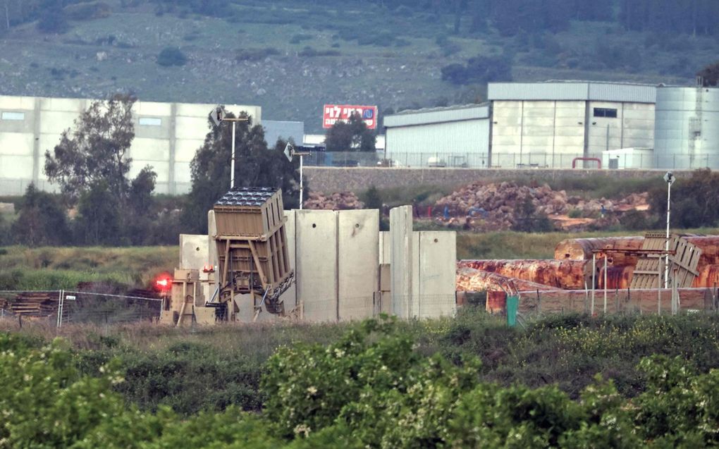 Israëlische luchtafweer Iron Dome. beeld AFP, Jalaa Marey