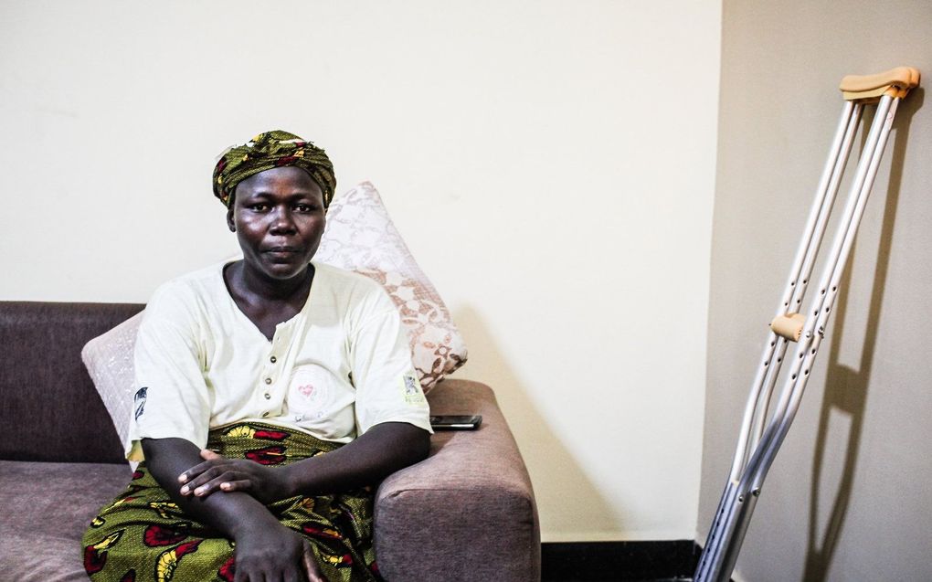 Vrouw uit vluchtelingenkamp in Nigeria. beeld Maarten Boersema