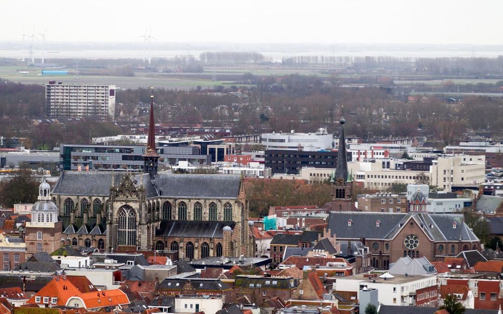 Goes, met links de Grote of Maria Magdalenakerk. beeld RD, Henk Visscher