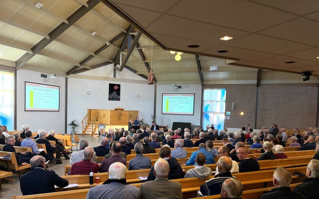 Archiefbeeld van bijeenkomst van bezwaarde GKV'ers, 19 november 2022 in Urk. Beeld RD.