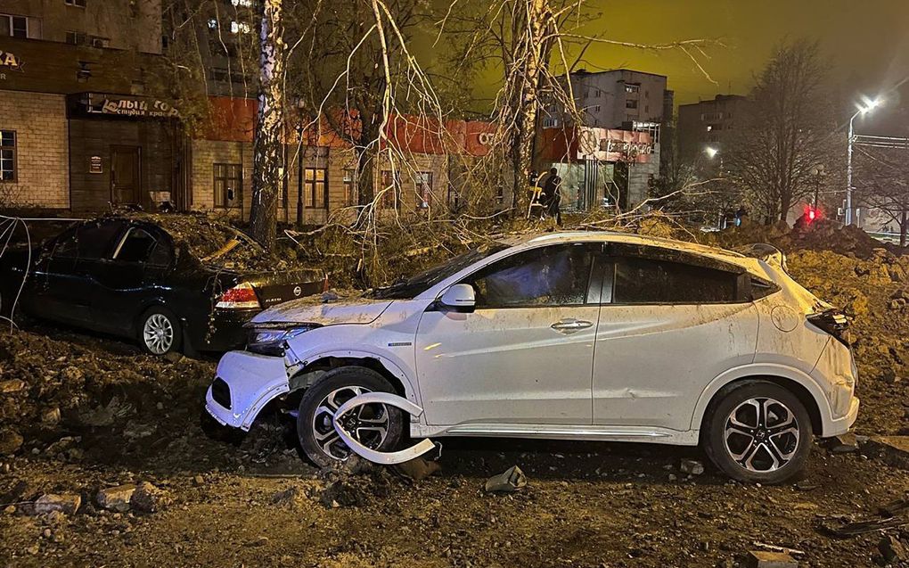 De schade na de explosie in de stad Belgorod. beeld AFP, Vyacheslav Gladkov