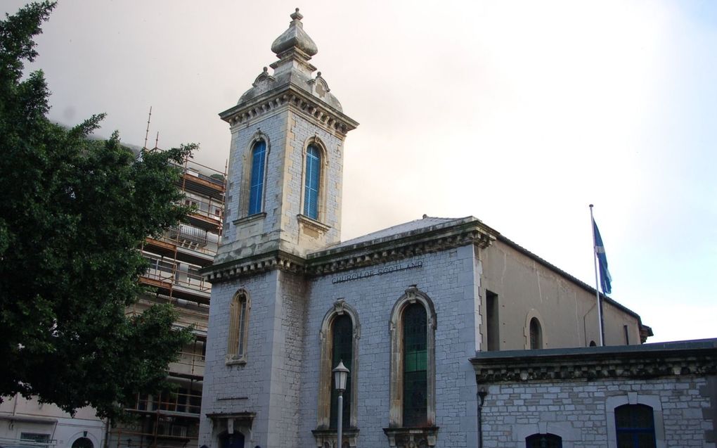 De St. Andrew’s Church of Scotland in Gibraltar staat te koop. beeld Wikipedia