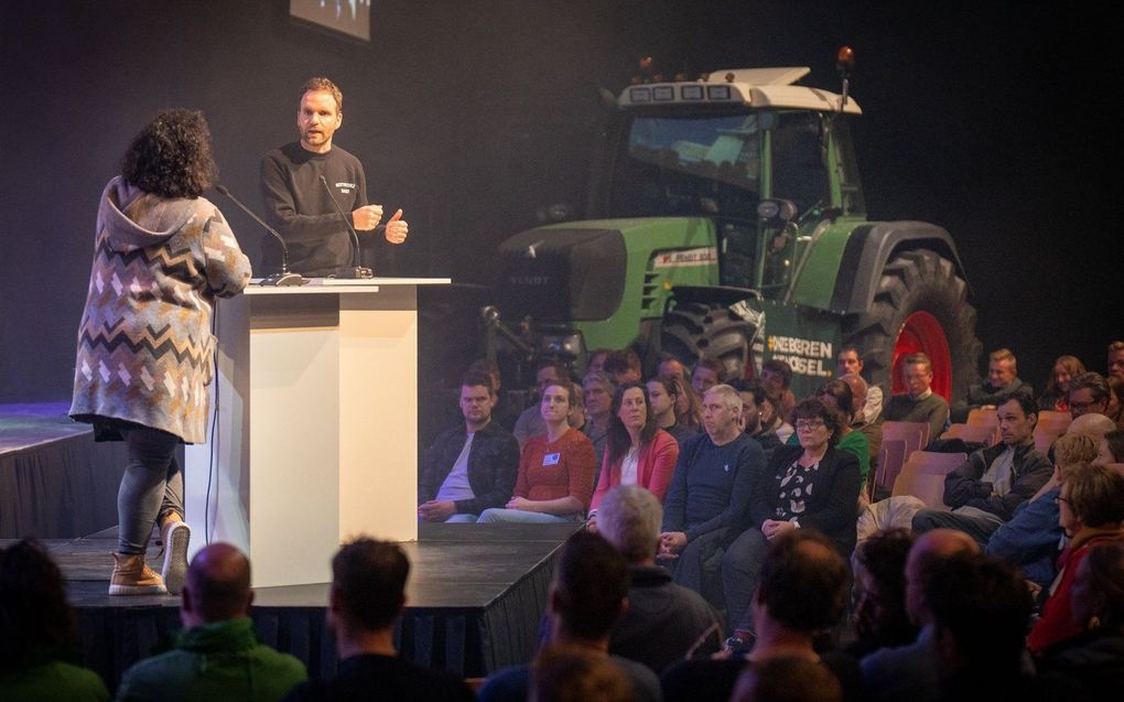 Caroline van der Plas bij het Nationaal Plattelandsdebat. beeld Niek Stam