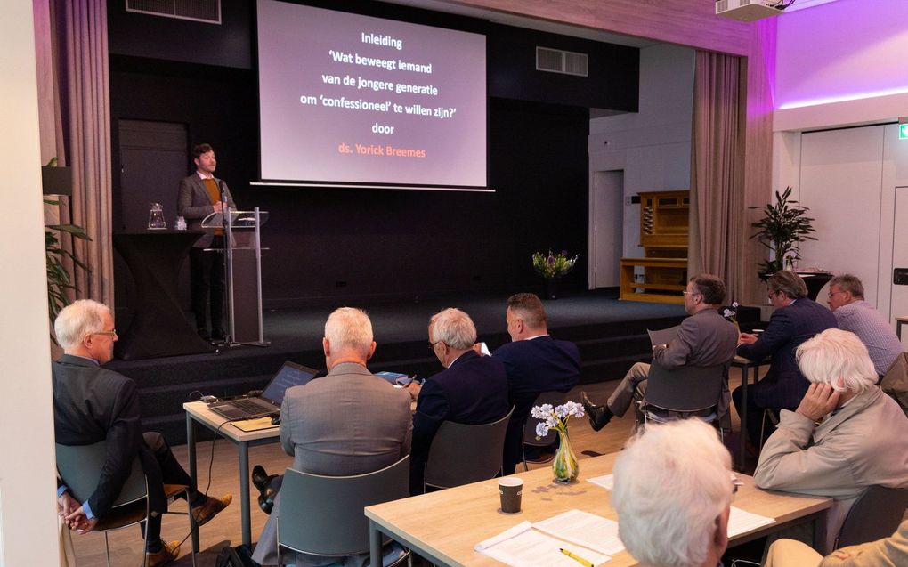 De Confessionele Beweging in de Protestantse Kerk in Nederland hield dinsdag in Nijkerk een conferentie over het thema "Wie zijn wij?" beeld RD, Anton Dommerholt