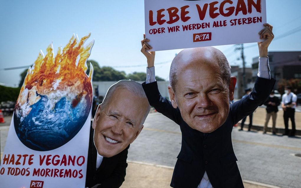 Demonstratie bij de G7-top in Hiroshima, Japan. beeld AFP, Philip Fong