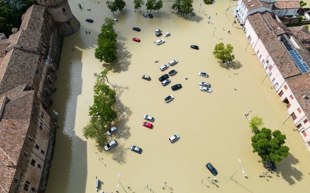 Wateroverlast in Lugo, bij Ravenna. beeld EPA, Emanuele Valeri