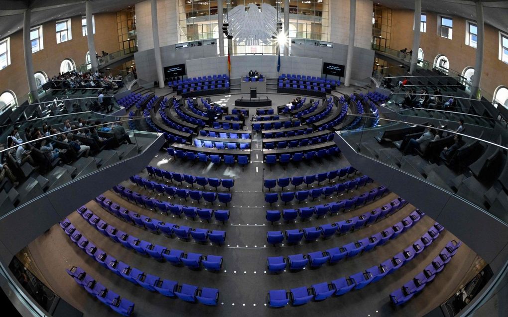 Vergaderzaal van de Bondsdag. beeld AFP, Tobias Schwarz