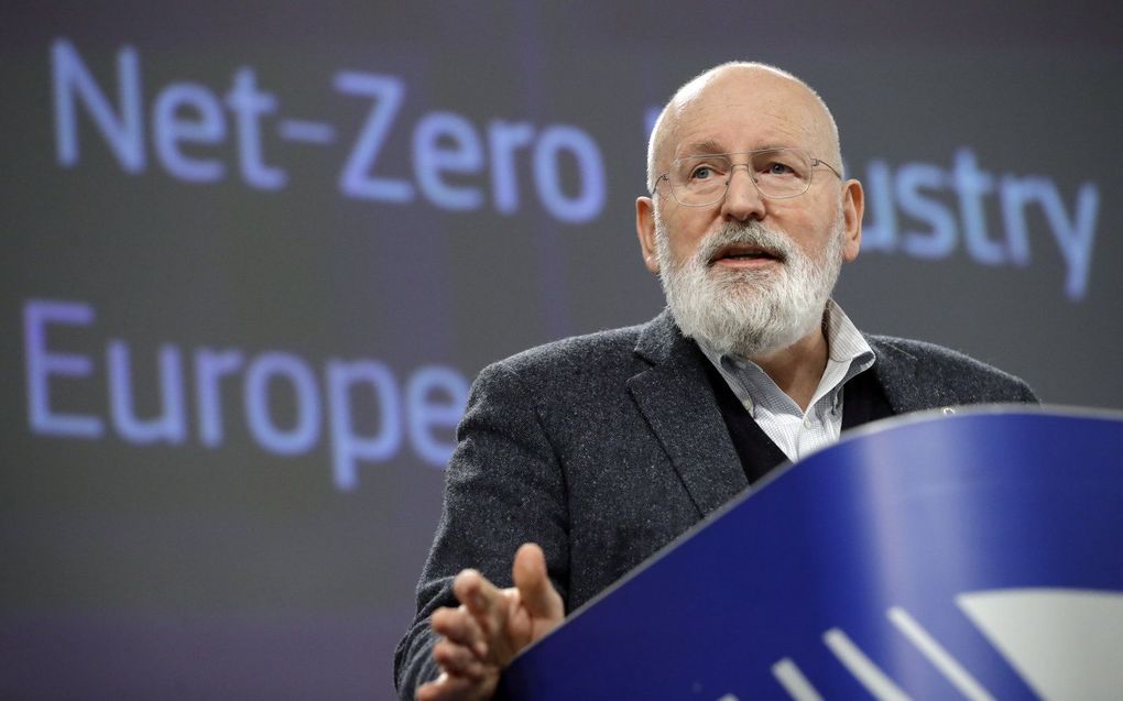 Frans Timmermans, vicevoorzitter van de Europese Commissie. beeld EPA, Olivier Hoslet