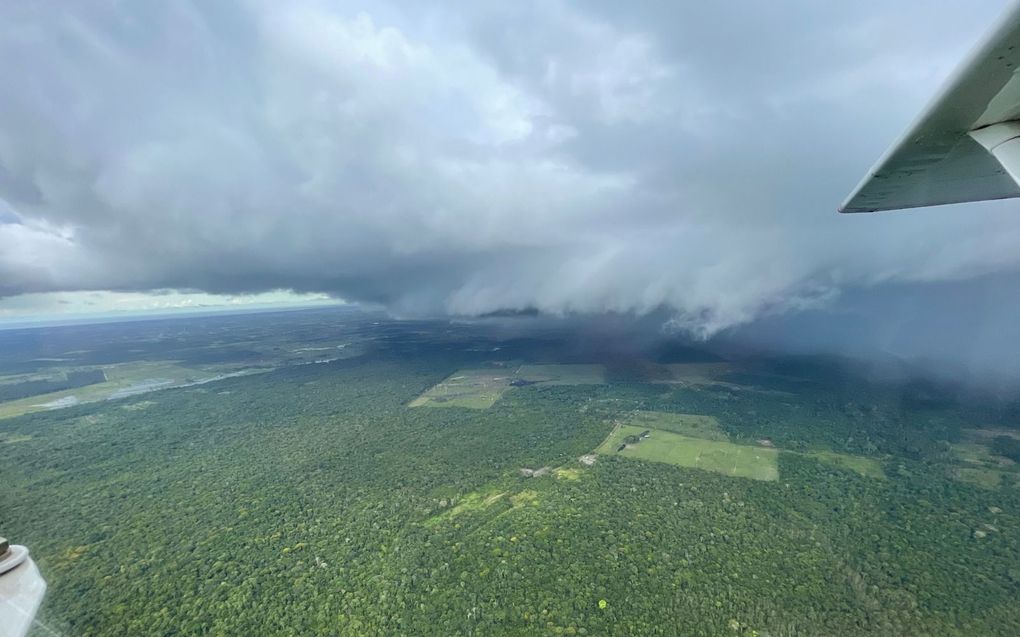 Dreigende lucht. beeld Joop van Weele