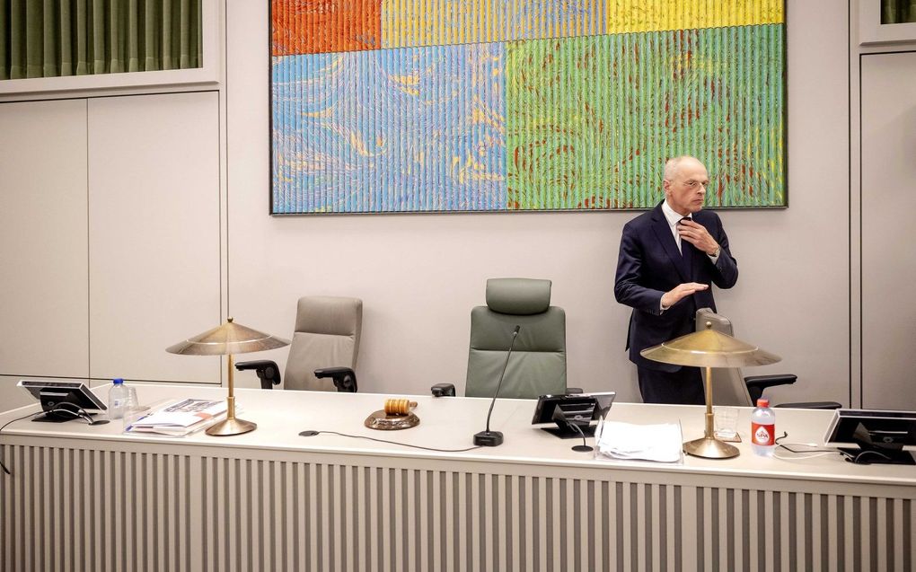 Voorzitter Jan Anthonie Bruijn in de Eerste Kamer. beeld ANP, Robin van Lonkhuijsen