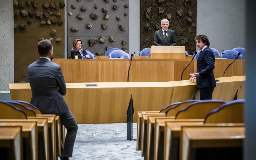 V.l.n.r.: CDA-Kamerlid Boswijk, minister Van der Wal, minister Adema en GroenLinks-leider Klaver. beeld ANP, Bart Maat