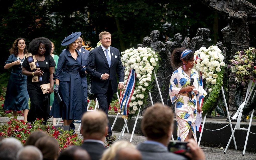 Nationale Herdenking Slavernijverleden in het Oosterpark. beeld ANP, JEROEN JUMELET