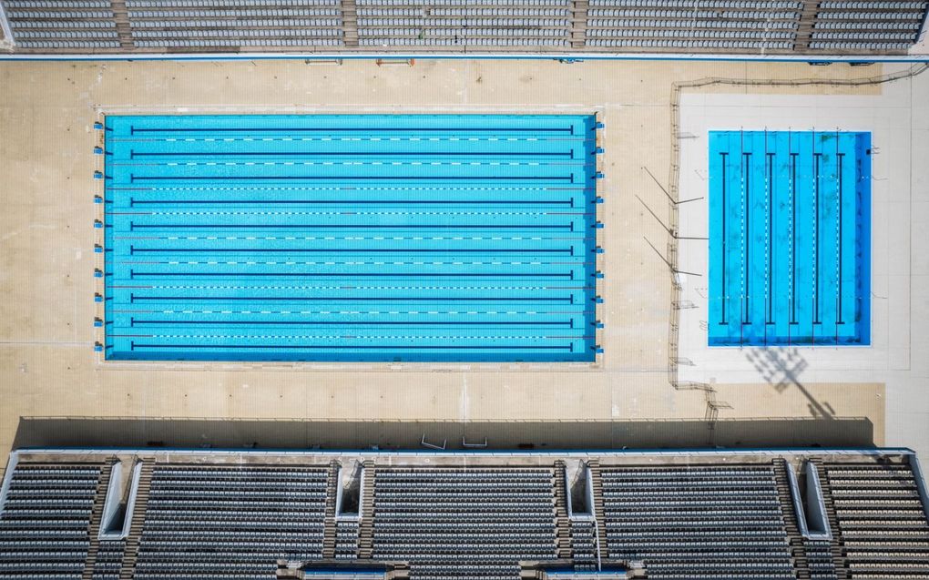 Verlaten zwembad in Athene. beeld Matthijs Geuze