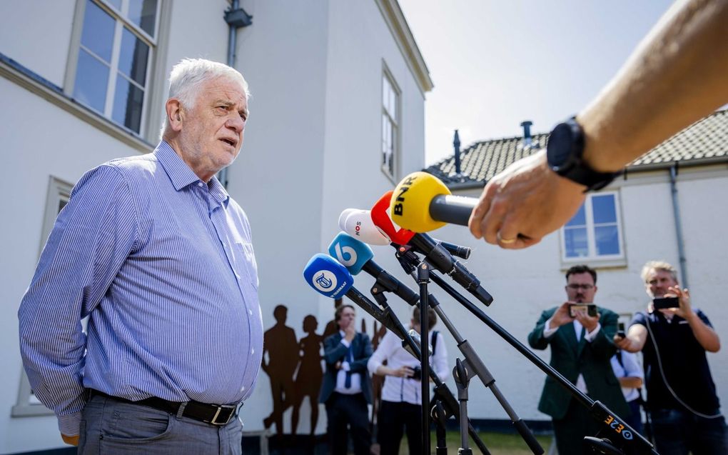 Kalden staat in juni de pers te woord na een sessie van de hoofdtafel van het landbouwakkoord. beeld ANP, Sem van der Wal