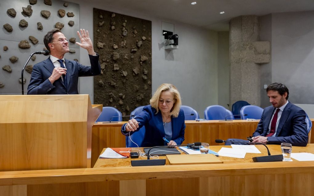 Rutte (VVD), Kaag (D66) en Hoekstra (CDA). beeld ANP, Sem van der Wal