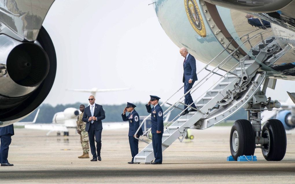 De Amerikaanse president Joe Biden. beeld EPA, Bonnie Cash