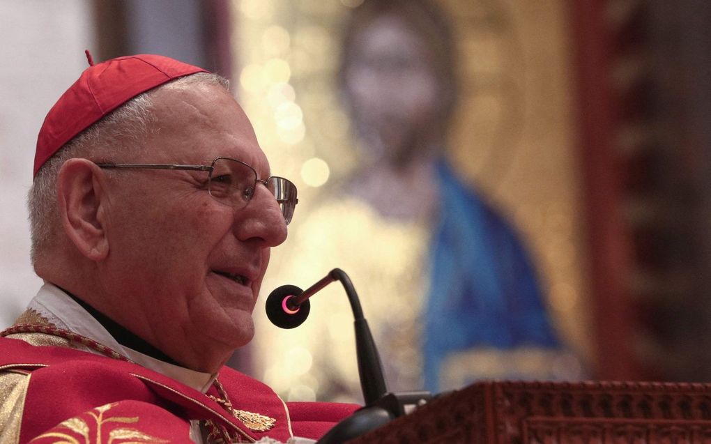 Kardinaal Sako, patriarch van de Chaldeeuws-Katholieke kerk van Irak. De Chaldeeuwse aartsbisschop Bashar Matti Warda heeft zijn steun voor kardinaal Sako uitgesproken. beeld AFP, Safin Hamid